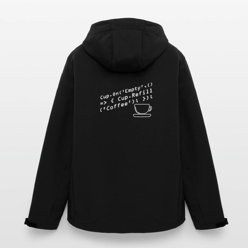 Programmers generate code from coffee Men’s Recycled Softshell Jacket by Stanley/Stella
