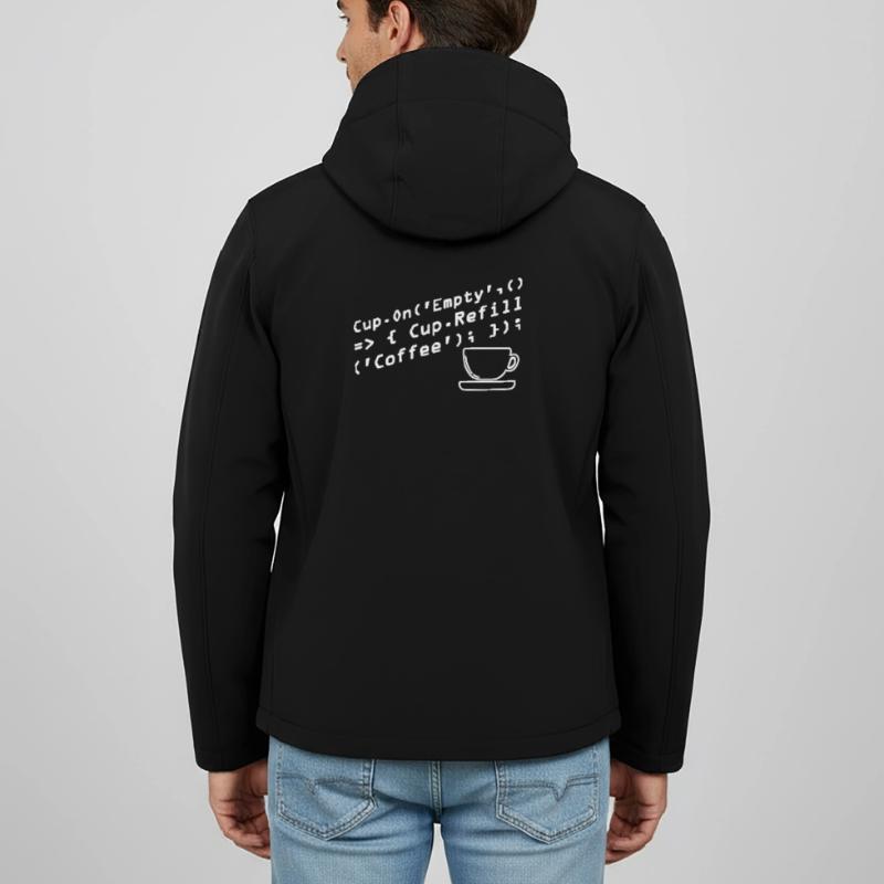 Aus Kaffee Code generieren Programmierer Recycelte Männer Softshell-Jacke von Stanley/Stella