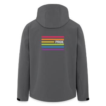 LGBT Pride Monat - Pride! - Recycelte Männer Softshell-Jacke von Stanley/Stella - Schwarz - Hinten - AI Model Male 185 light (185cm)