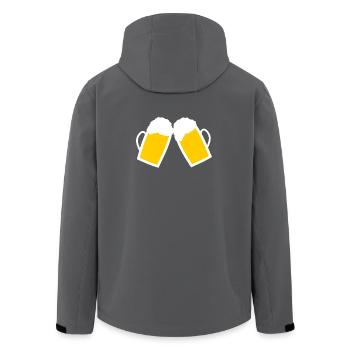 Bière, verres à bière, cadeau de la fête des pères Papa - Veste softshell homme en polyester recyclé Stanley/Stella - noir - Dos - AI Model Male 185 light (185cm)