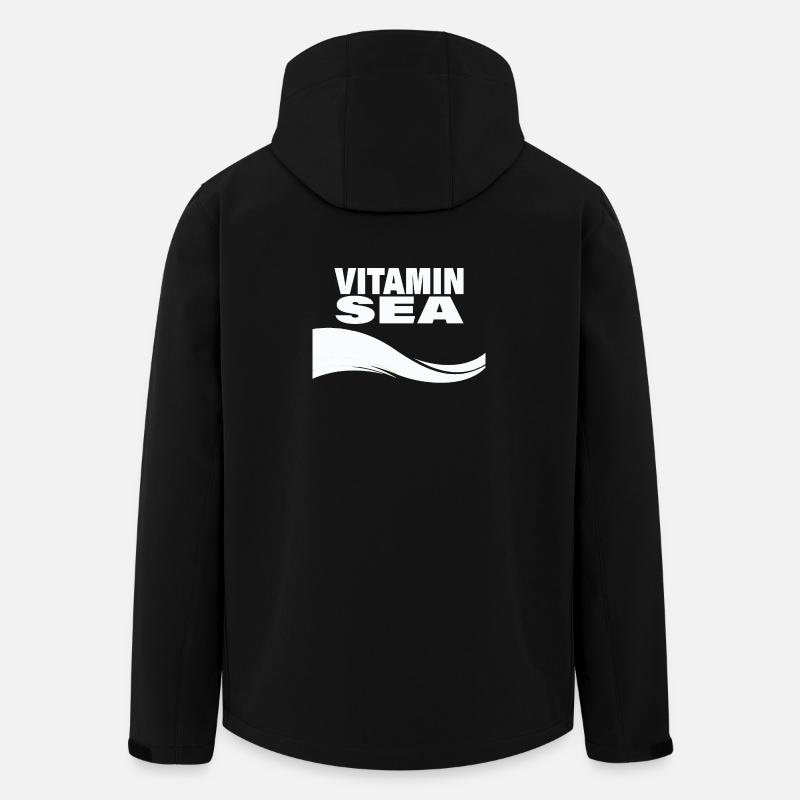 VITAMINE DE MER - Veste softshell homme en polyester recyclé Stanley/Stella - noir