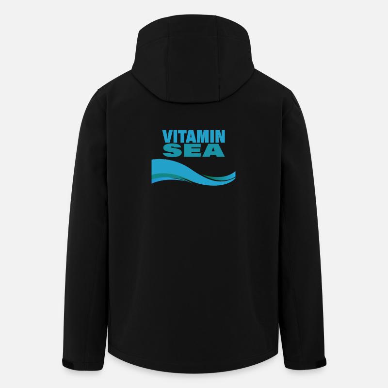 VITAMINE DE MER - Veste softshell homme en polyester recyclé Stanley/Stella - noir