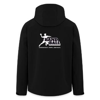 Handball Kraft und Tempo - Recycelte Männer Softshell-Jacke von Stanley/Stella - Schwarz - Hinten - AI Model Male 185 light (185cm)
