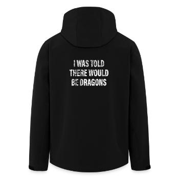 I Was Told There Would Be Dragons - Men’s Recycled Softshell Jacket by Stanley/Stella - black - Back - AI Model Male 185 light (185cm)