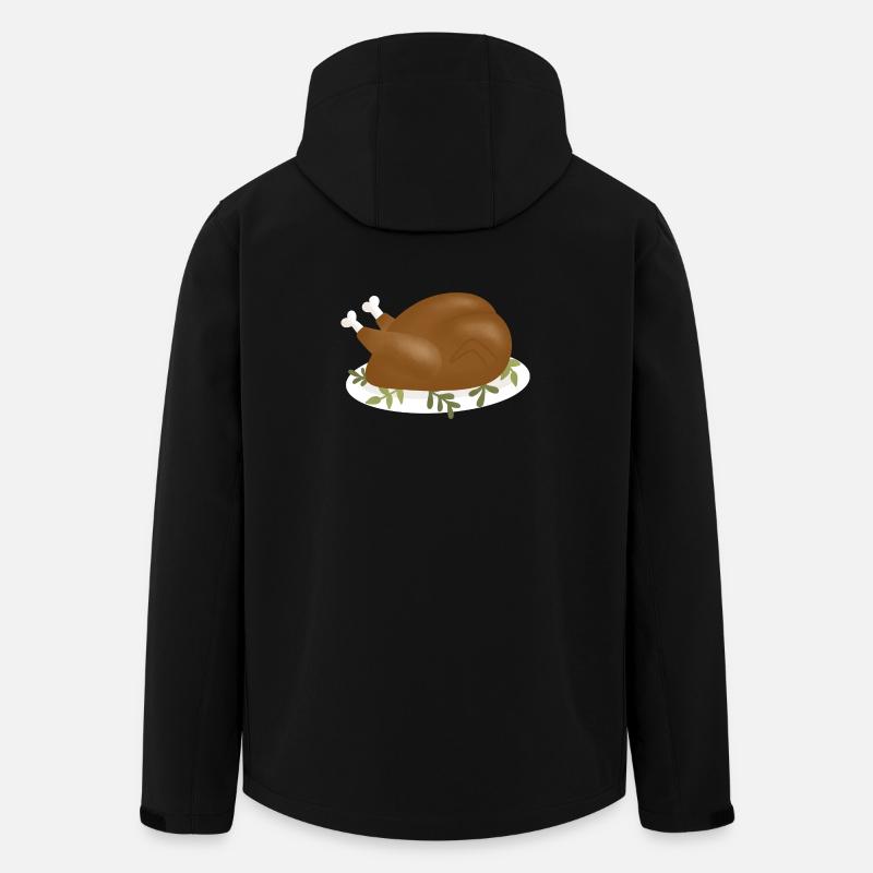 Crispy Roast Turkey Illustration - Men’s Recycled Softshell Jacket by Stanley/Stella - black