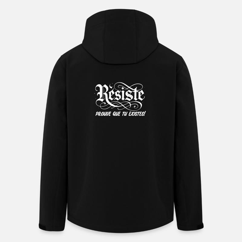 Retro Punk Widerstandsbotschaft - Recycelte Männer Softshell-Jacke von Stanley/Stella - Schwarz