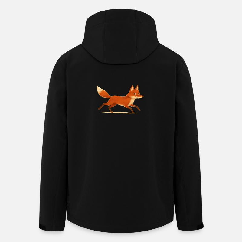 Running Red Fox - Men’s Recycled Softshell Jacket by Stanley/Stella - black