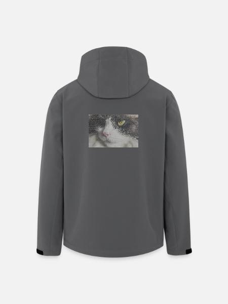 Cat Portrait Mosaic - Men’s Recycled Softshell Jacket by Stanley/Stella - black