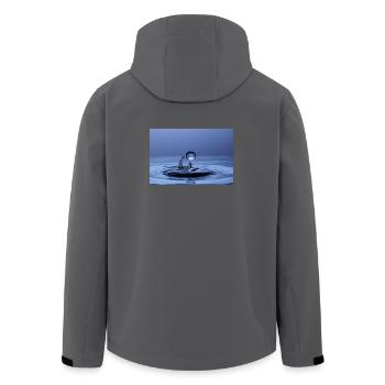 Colourful Liquid Abstract - Men’s Recycled Softshell Jacket by Stanley/Stella - black - Back - AI Model Male 185 light (185cm)