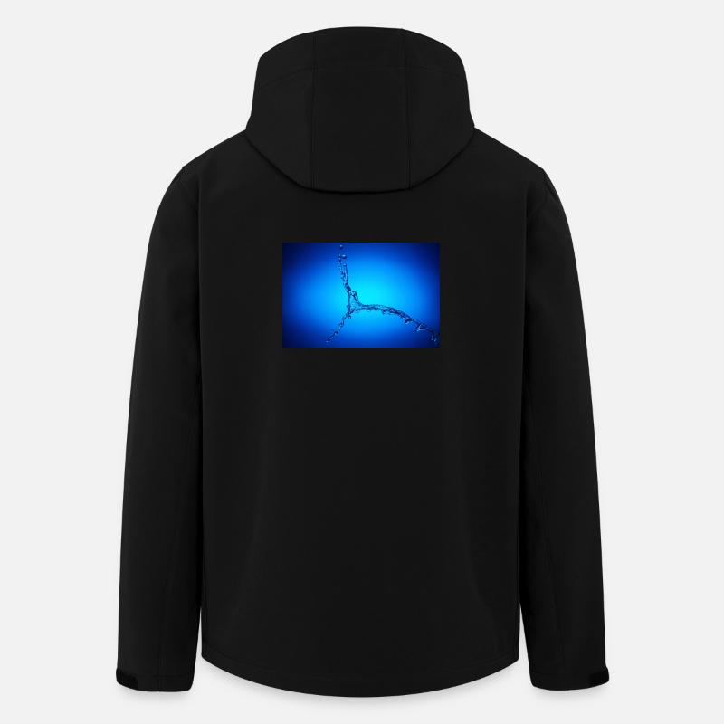 Blauer Wasserspritzer #2 - Recycelte Männer Softshell-Jacke von Stanley/Stella - Schwarz