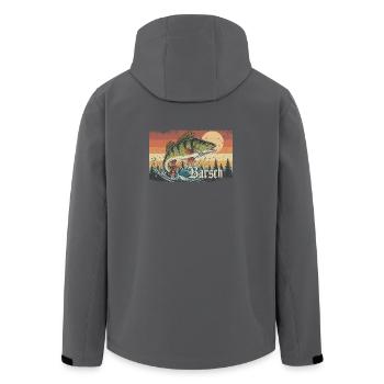 Pêche à la perche Pêche à la perche Pêcheur Nature - Veste softshell homme en polyester recyclé Stanley/Stella - noir - Dos - AI Model Male 185 light (185cm)