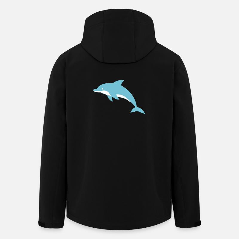 Delfin Delphine T-shirt Geschenk - Recycelte Männer Softshell-Jacke von Stanley/Stella - Schwarz