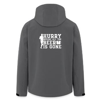 Marathon Hurry Before All Beer Is Gone Running - Men’s Recycled Softshell Jacket by Stanley/Stella - black - Back - AI Model Male 185 light (185cm)