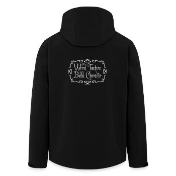 Weird Teachers Build Character Lustige Lehrer Logo - Recycelte Männer Softshell-Jacke von Stanley/Stella - Schwarz - Hinten - AI Model Male 185 light (185cm)