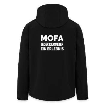 Mobylette - Veste softshell homme en polyester recyclé Stanley/Stella - noir - Dos - AI Model Male 185 light (185cm)