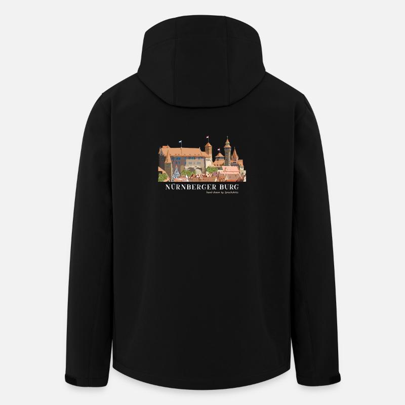 Nuremberg Castle Hand Drawing - Men’s Recycled Softshell Jacket by Stanley/Stella - black