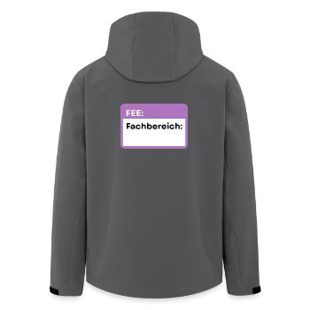 Département de Schild Lila - Veste softshell homme en polyester recyclé Stanley/Stella - noir - Dos - AI Model Male 185 light (185cm)
