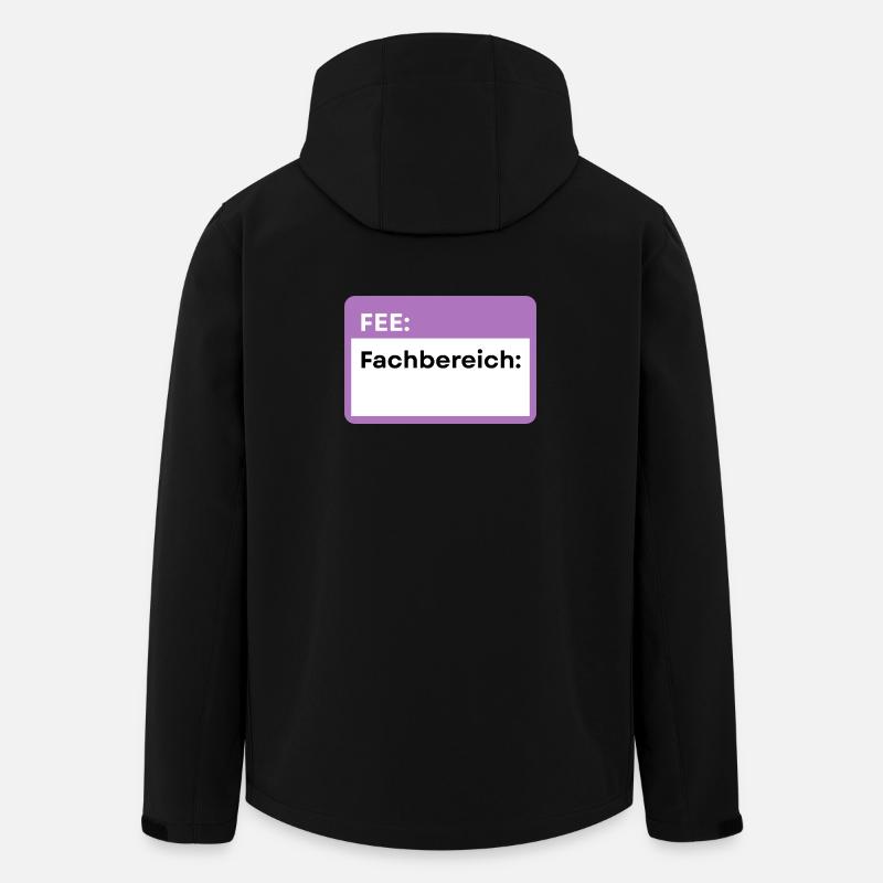 Fachbereich Schild Lila - Recycelte Männer Softshell-Jacke von Stanley/Stella - Schwarz