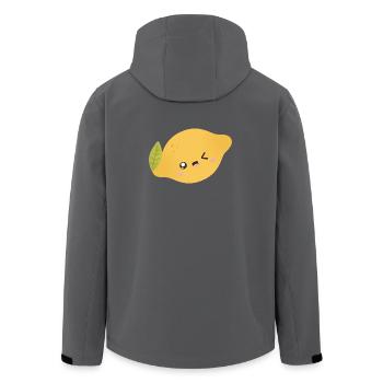 Lemon Kawaii - Recycelte Männer Softshell-Jacke von Stanley/Stella - Schwarz - Hinten - AI Model Male 185 light (185cm)