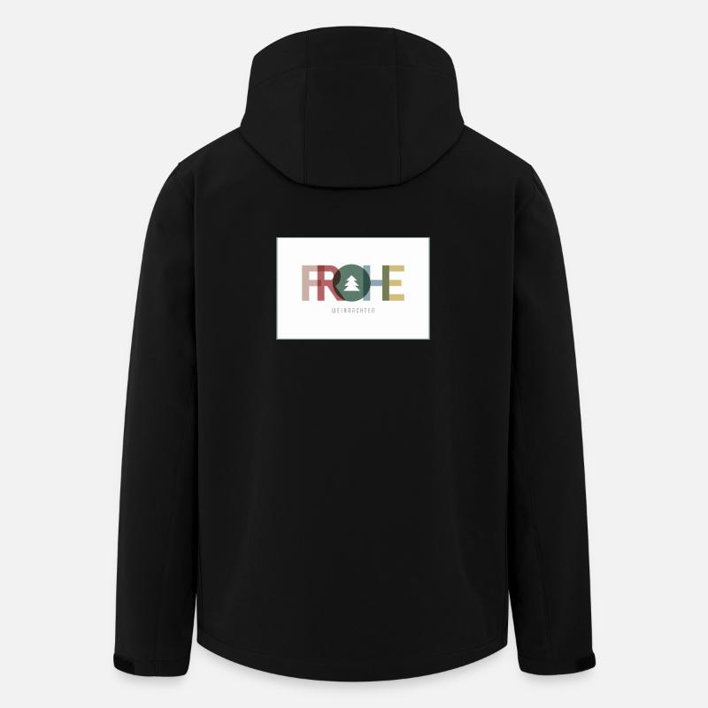 Joyeux Noël – Design rétro moderne - Veste softshell homme en polyester recyclé Stanley/Stella - noir