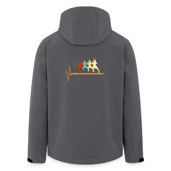 Silhouette du Bushido du Guerrier Battement de Cœur Samouraï - Veste softshell homme en polyester recyclé Stanley/Stella - noir - Dos - AI Model Male 185 light (185cm)