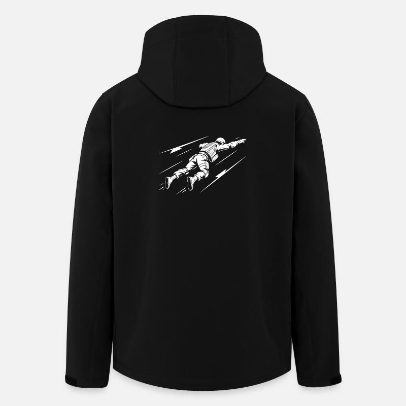 Astronaute en vol dans l'espace - Veste softshell homme en polyester recyclé Stanley/Stella - noir
