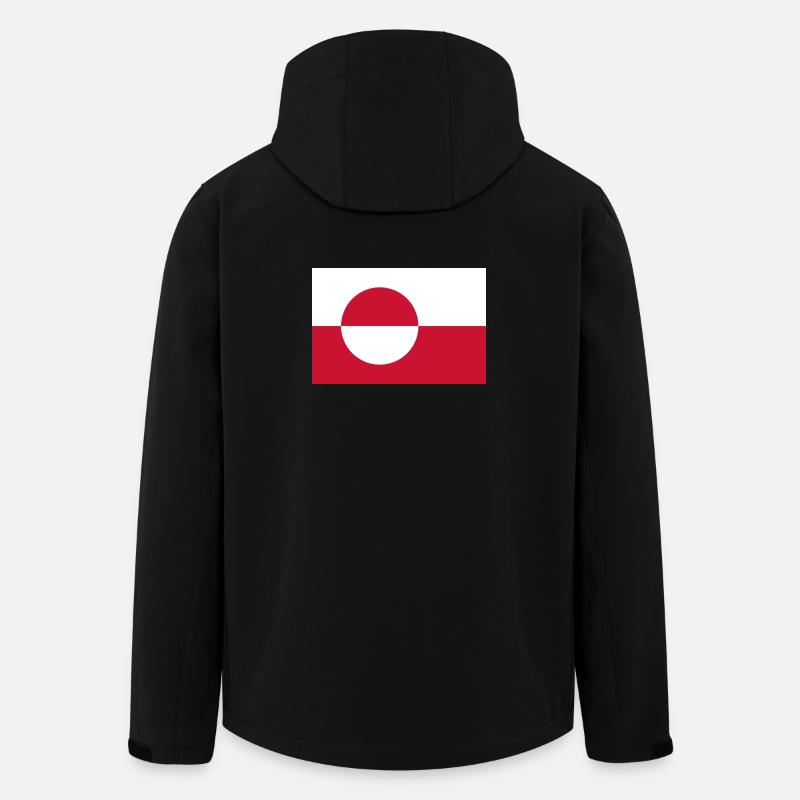 Flagge von Grönland - Recycelte Männer Softshell-Jacke von Stanley/Stella - Schwarz