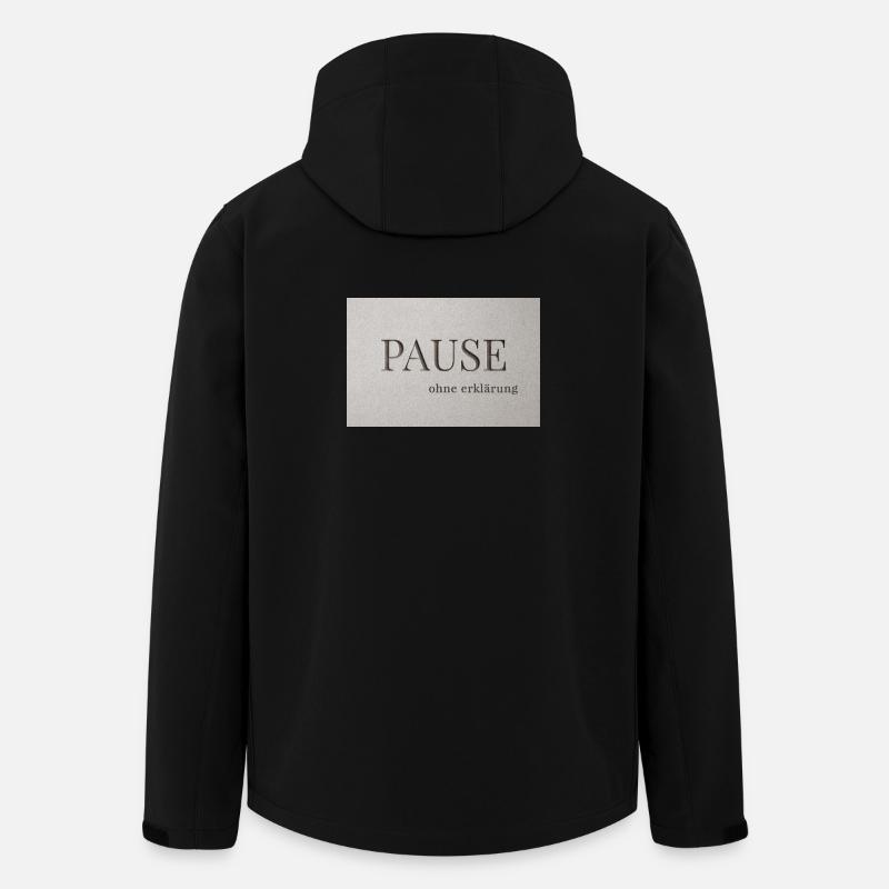 Pause – ohne Erklärung - Recycelte Männer Softshell-Jacke von Stanley/Stella - Schwarz