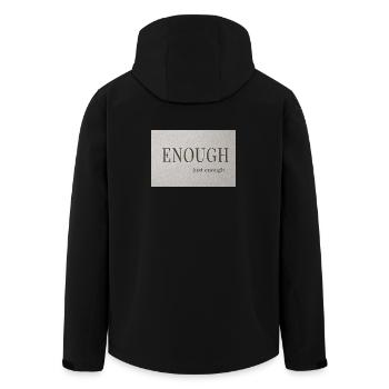 Genug – gerade genug - Recycelte Männer Softshell-Jacke von Stanley/Stella - Schwarz - Hinten - AI Model Male 185 light (185cm)