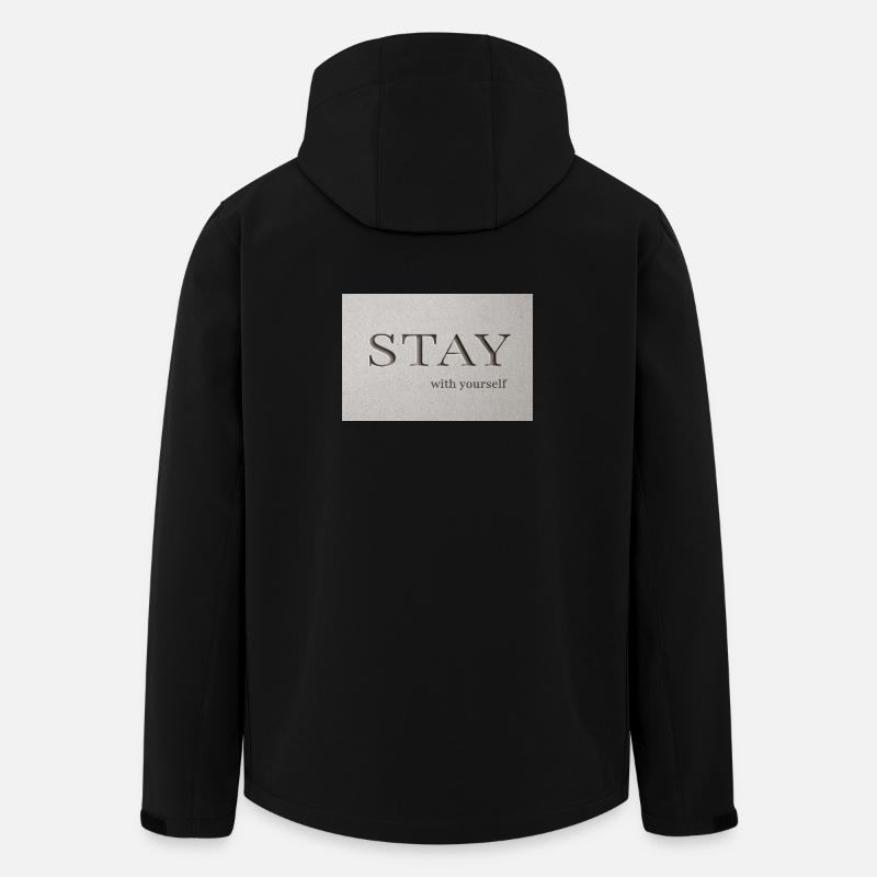 Bleib – bei dir selbst - Recycelte Männer Softshell-Jacke von Stanley/Stella - Schwarz