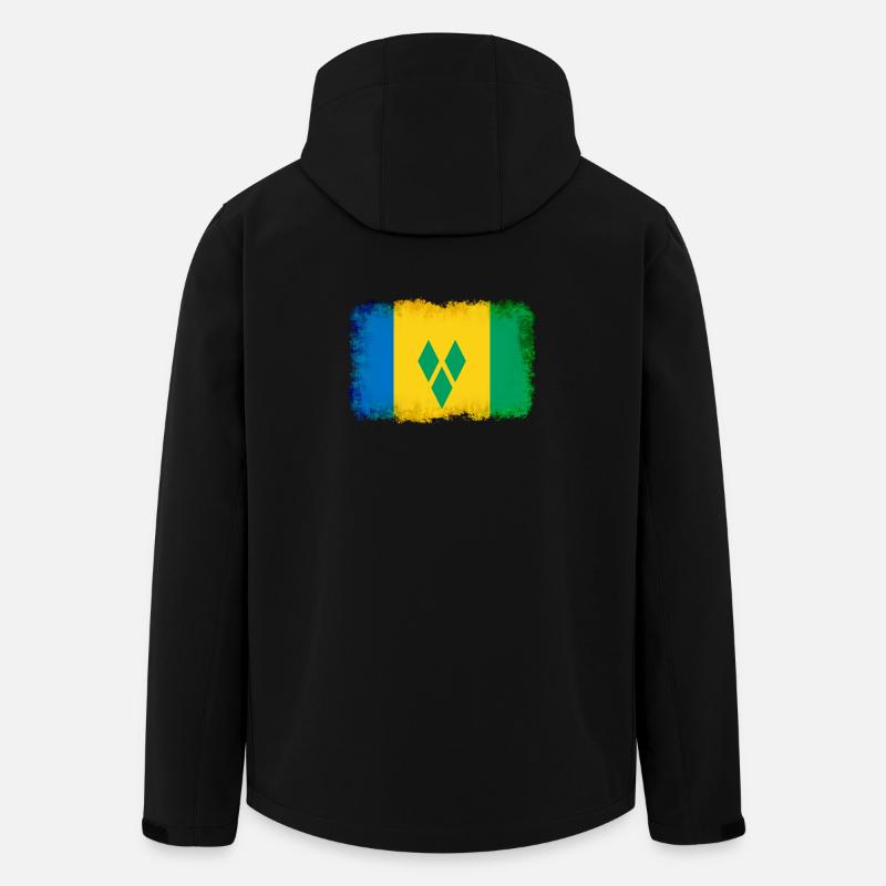 Cadeau pour Saint - Veste softshell homme en polyester recyclé Stanley/Stella - noir