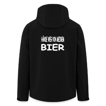 Bier - Recycelte Männer Softshell-Jacke von Stanley/Stella - Schwarz - Hinten - AI Model Male 185 light (185cm)