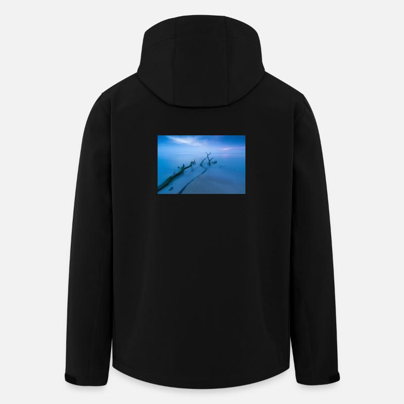 Blue hour on the west beach - Men’s Recycled Softshell Jacket by Stanley/Stella - black
