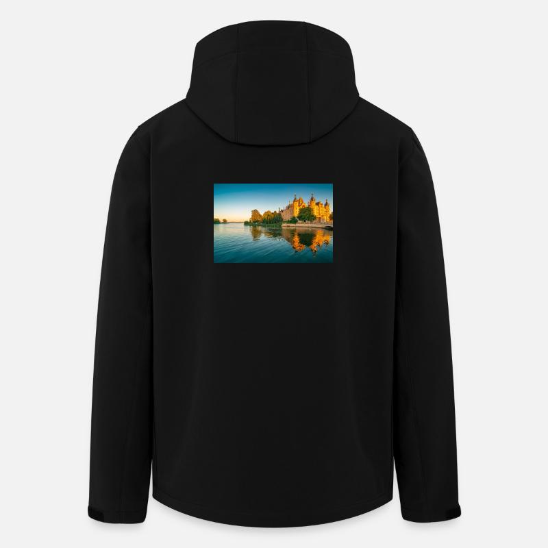 Castle in Schwerin at sunset - Men’s Recycled Softshell Jacket by Stanley/Stella - black