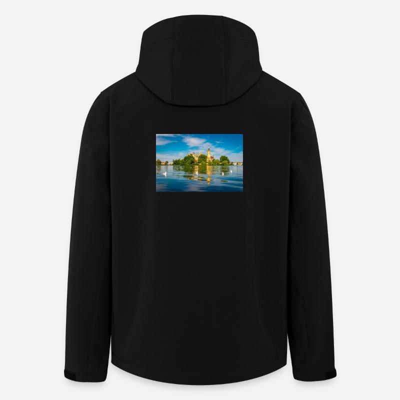 Schweriner Schloss im Sommer - Recycelte Männer Softshell-Jacke von Stanley/Stella - Schwarz