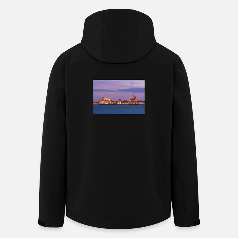Stralsund am Abend - Recycelte Männer Softshell-Jacke von Stanley/Stella - Schwarz
