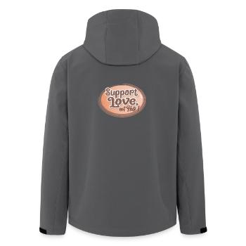Soutenez l’amour, pas la haine - Veste softshell homme en polyester recyclé Stanley/Stella - noir - Dos - AI Model Male 185 light (185cm)