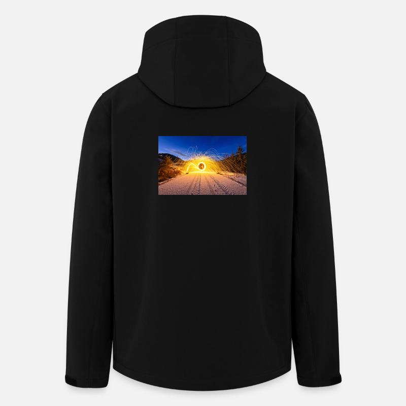 Brennende Stahlwolle - Recycelte Männer Softshell-Jacke von Stanley/Stella - Schwarz