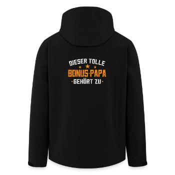 Ce super papa appartient à un cadeau pour la fête des pères - Veste softshell homme en polyester recyclé Stanley/Stella - noir - Dos - AI Model Male 185 light (185cm)