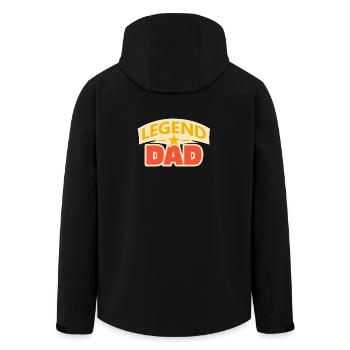 Legenden-Vater – Lustiges Vater-Design - Recycelte Männer Softshell-Jacke von Stanley/Stella - Schwarz - Hinten - AI Model Male 185 light (185cm)