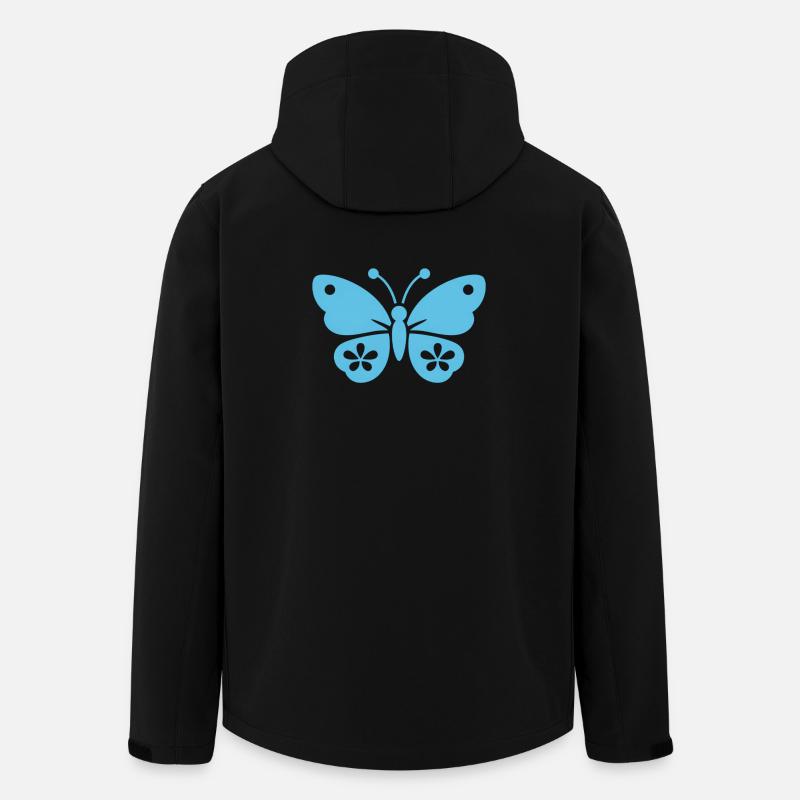 Butterfly blue - Men’s Recycled Softshell Jacket by Stanley/Stella - black
