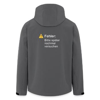 Fehler: Bitte noch einmal versuchen Informatik - Recycelte Männer Softshell-Jacke von Stanley/Stella - Schwarz - Hinten - AI Model Male 185 light (185cm)