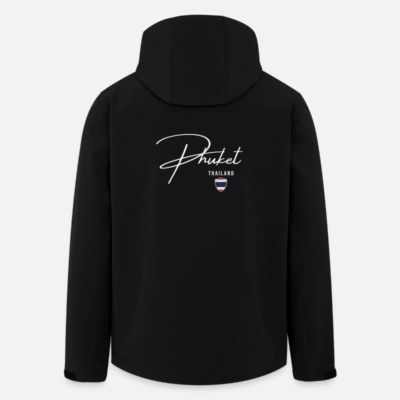 Phuket Thailand, elegantes Design Phuket - Recycelte Männer Softshell-Jacke von Stanley/Stella - Schwarz