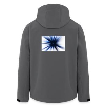 Fun Motif - Blue Ray Effect – Radial Burst - Men’s Recycled Softshell Jacket by Stanley/Stella - black - Back - AI Model Male 185 light (185cm)