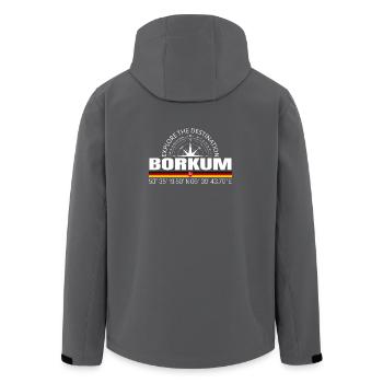 Borkum - Recycelte Männer Softshell-Jacke von Stanley/Stella - Schwarz - Hinten - AI Model Male 185 light (185cm)