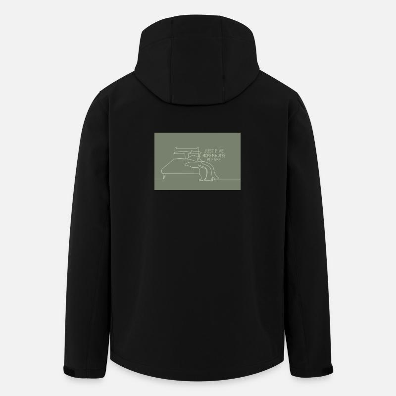 Bara fem minuter kvar av sovrumshumor - Softshelljacka herr i återvunnen polyester Stanley/Stella - svart