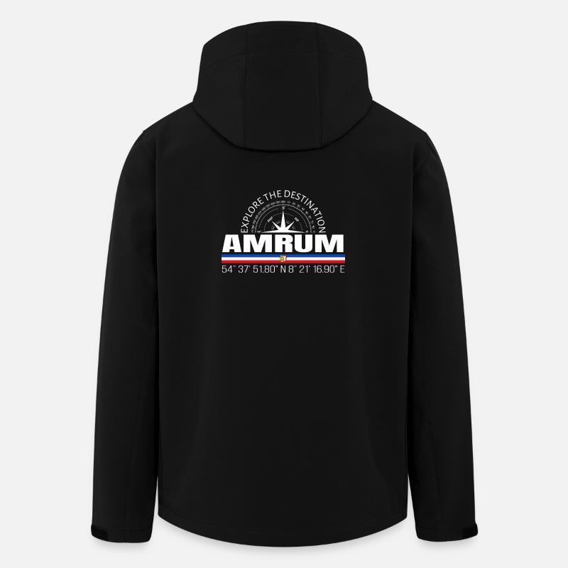 Amrum - Veste softshell homme en polyester recyclé Stanley/Stella - noir