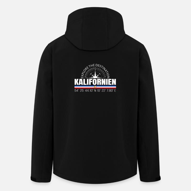Californie - Veste softshell homme en polyester recyclé Stanley/Stella - noir