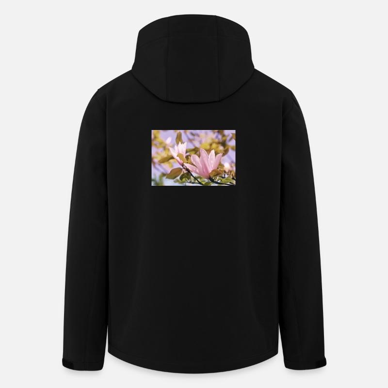 Pink Magnolia Bloom Mist - Men’s Recycled Softshell Jacket by Stanley/Stella - black