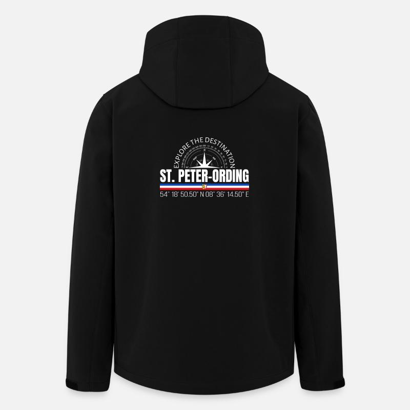 St. Peter-Ording  - Recycelte Männer Softshell-Jacke von Stanley/Stella - Schwarz
